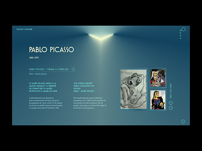 Picasso background design experiment femme ilo chani museum picasso ui wall web design webdesign