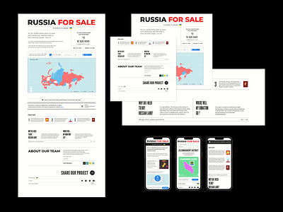 Russia FOR SALE design ilo chani nft russiaforsale support ui ukraine web web concept web design webdesign