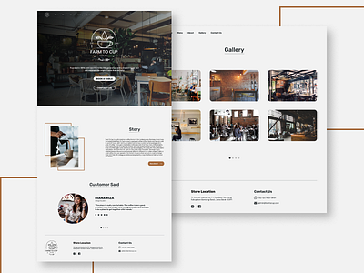 Coffee Shop Web Design design ui ux web webdesign