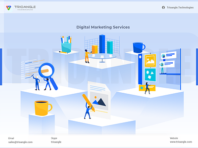 Digital Marketing Services - 2D 3d animation branding design graphic design illustration logo motion graphics ui vector