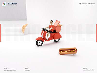 Food Delivery Design - 3D Design 3d animation branding design graphic design illustration logo motion graphics ui vector