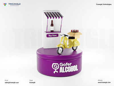 Alcohol Delivery - 3D Model