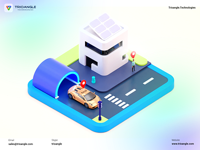 Taxi Booking - 3D Model animation banner car car booking driver gofer interface minimal model ola poster render taxi taxi booking track trioangle trioangle technologies uber ui ux