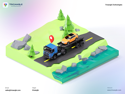 Tow Trucking - 3d design