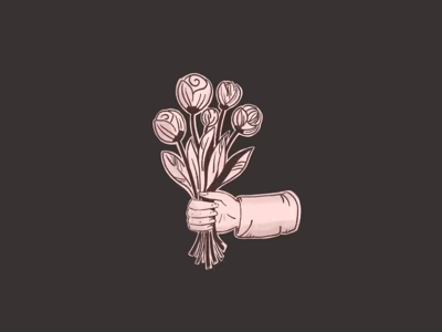 Flowers sticker 8 march bouquet drawing flowers gif stickers gifs hand hands illustration instagram gif international womans day pink procreate