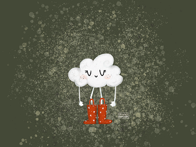 Content cloud bootstrap cartoon cloud debut design digitalart happy hello dribble illustration procreate rain
