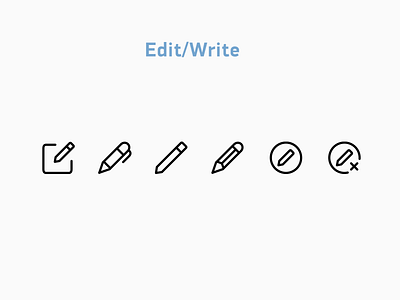 Edit / Write icons design edit icons icons design illustration