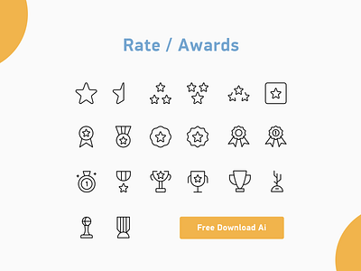 Rate / Awards awards design icons illustration rate