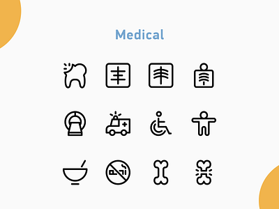 Medical icons design health hospital icons illustration medical