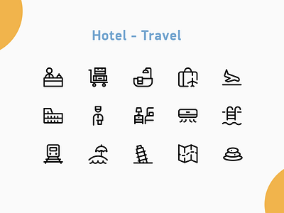 Hotel - Travel icons design hotel icons illustration tourism travel vacation