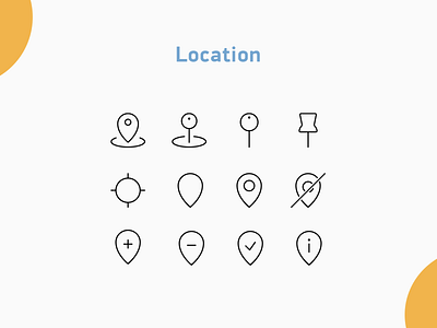 Location icons design gps icons illustration location location pin