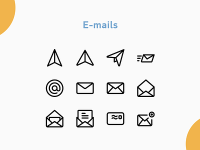 E-mails icons design icons illustration inbox mail send