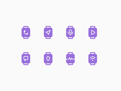 Apple Watch action icons apple watch design icons illustration