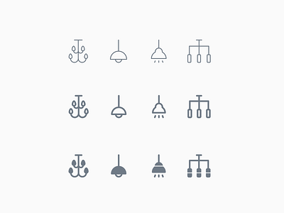 Lamps icons