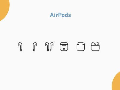 AirPods icons airpods design headphones icons illustration listen music