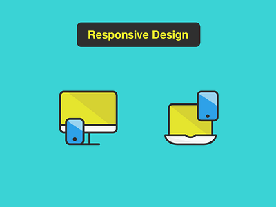 Responsive Design icons design desktop icons illustration laptop responsive