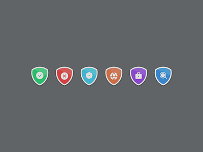 Security icons actions design icons illustration protect security shield