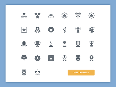 Awards solid icons