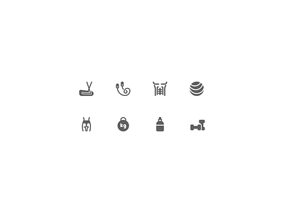 Fitness design fitness gym icons illustration sport training workout