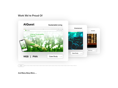 Work We're Proud Of design landing page ui website