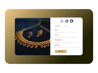 Jewellery Sign Up