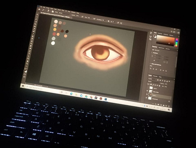 WIP Digital Painting of an eye digital painting eye eye painting wip