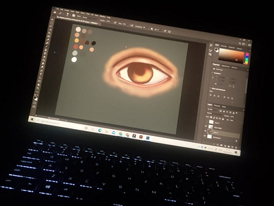 WIP Digital Painting of an eye