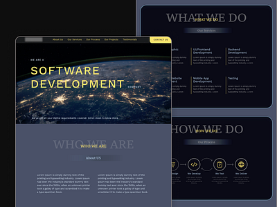 Software Development Company Website company dark darkmode darktheme design development landing page software softwaredevelopment softwaredevelopmentcompany ui uidesign uiux userinterface ux web webdesign website websitedesign