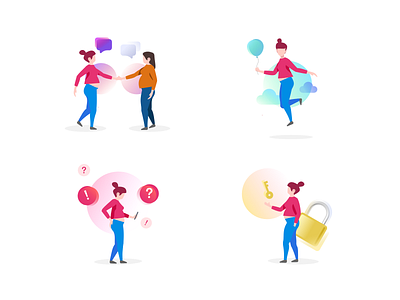 Illustrations - Onboarding Section in App app design illustration onboarding paywall pregnant ui design vector