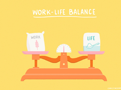 Work Life Balance analogy digital illustration editorial illustration illustration instagram challenge life self care spot illustration well being work work life balance