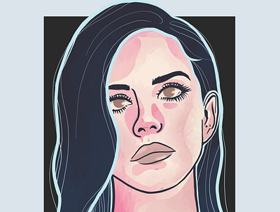 Lana Del Rey digitalart fanart illustration illustration art ilustration lana del rey procreate vector