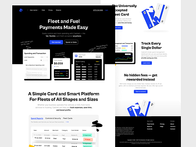 Cabinet - Fleet and Fuel Payment card cart clean data herosections homepage interface landing page payment saas ui uidesign webdesign website widget