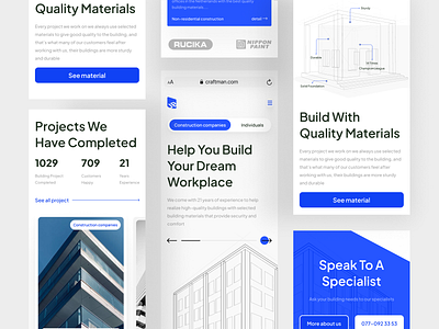 Urban Building - Construction Agency Landing Page Responsive agency app architecture building construction furniture hero section home house interior landing page mobile mobile app property management property website real estate real estate agency residence responsive webdesign