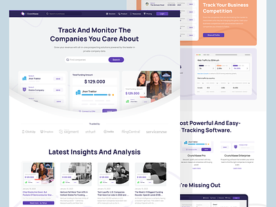 Redesign - Landing Page business chart company cryptocurrency finance fintech graph home page insuretech invest investing landing page market saas savings trading web web design website widgets