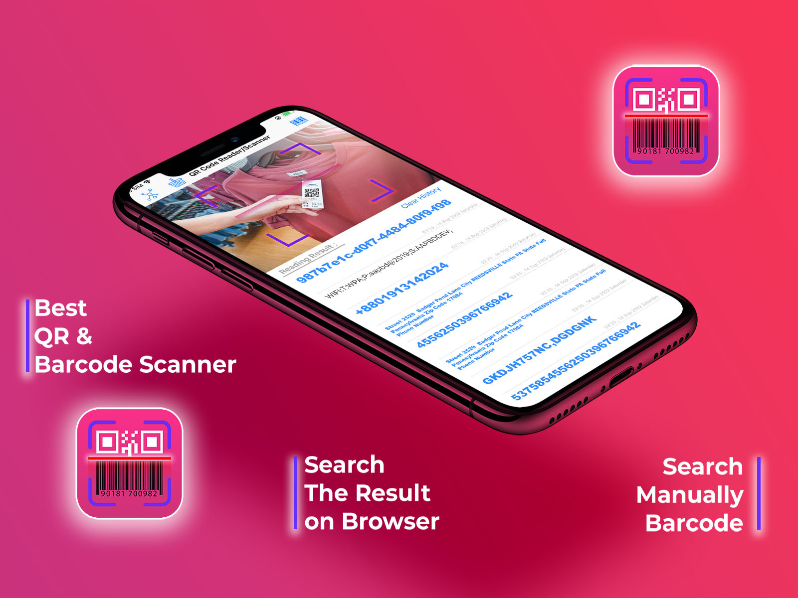 QR code and bar code reader app by Pixel Craftive on Dribbble