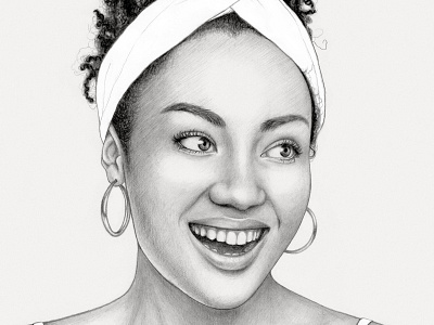 Girl african african woman art black and white drawing girl pencil portait