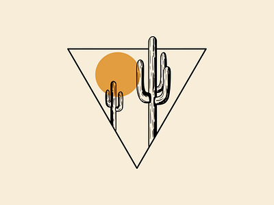 Cactus Triangle apparel design cactus geometric geometric designs minimal minimalism minimalistic