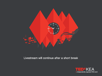 TEDxKEA Livestream screensaver flat graphic design illustration livestream polygon design screensaver sea life submarine ted tedx tedxkea
