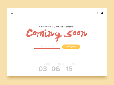 #5 - UI of the day coming soon freebies psd sketch sketch download template ui under construction web ui