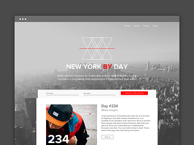 #18 - UI of the day clean download freebies new york site sketch template ui web design website