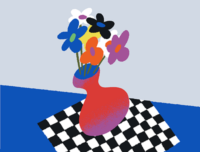 Valentines app branding flowers illustration ipad pro procreate vase