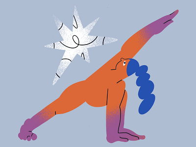 Yoga app asana branding design illustration ipad pro procreate woman yoga