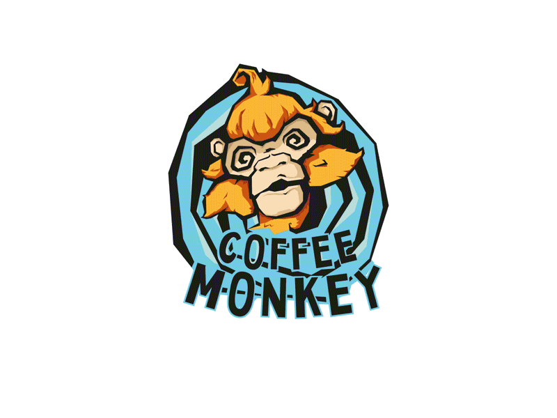 Coffee Monkey logo coffee coffee logo design illustration logo logodesign logotype monkey monkey logo