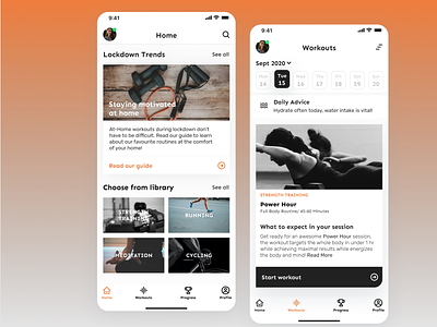 Reign Fitness App clean ui concept dailyui design fitness iphone lockdown training uidesign userinterface uxui workout