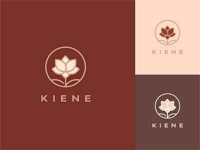 Kiene Spa logo branding branding identity design elegant emblem logo flower logo icon logo logomark lotus logo minimal spa logo ui vector zen