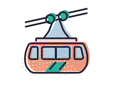The Tram to Roosevelt Island adobe illustrator drawing icon illustration illustrator nyc vector