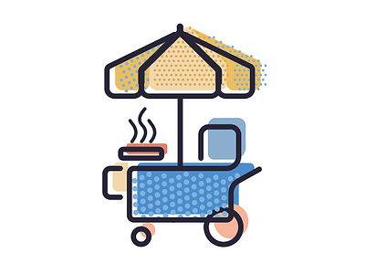 Mr. Hotdog Cart adobe illustrator design flat icon illustration illustrator nyc vector