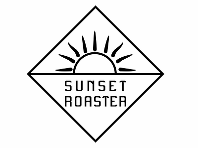 SUNSET ROASTERS design illustration line art logo love