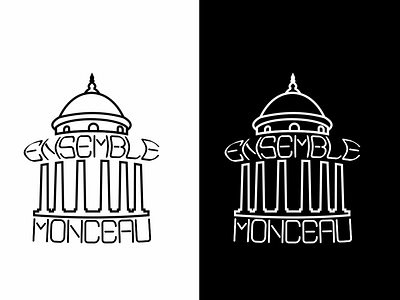 ENSEMBLE MONCEAU design illustration line art logo love music orchestra paris vector