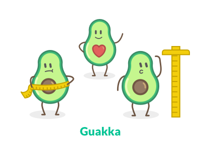 Guakka the avocado avocado buddy character green guacamole guakka heart like lose weight size tall weight
